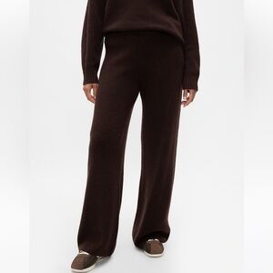 CashSoft Shaker-Stitch Sweater Pants